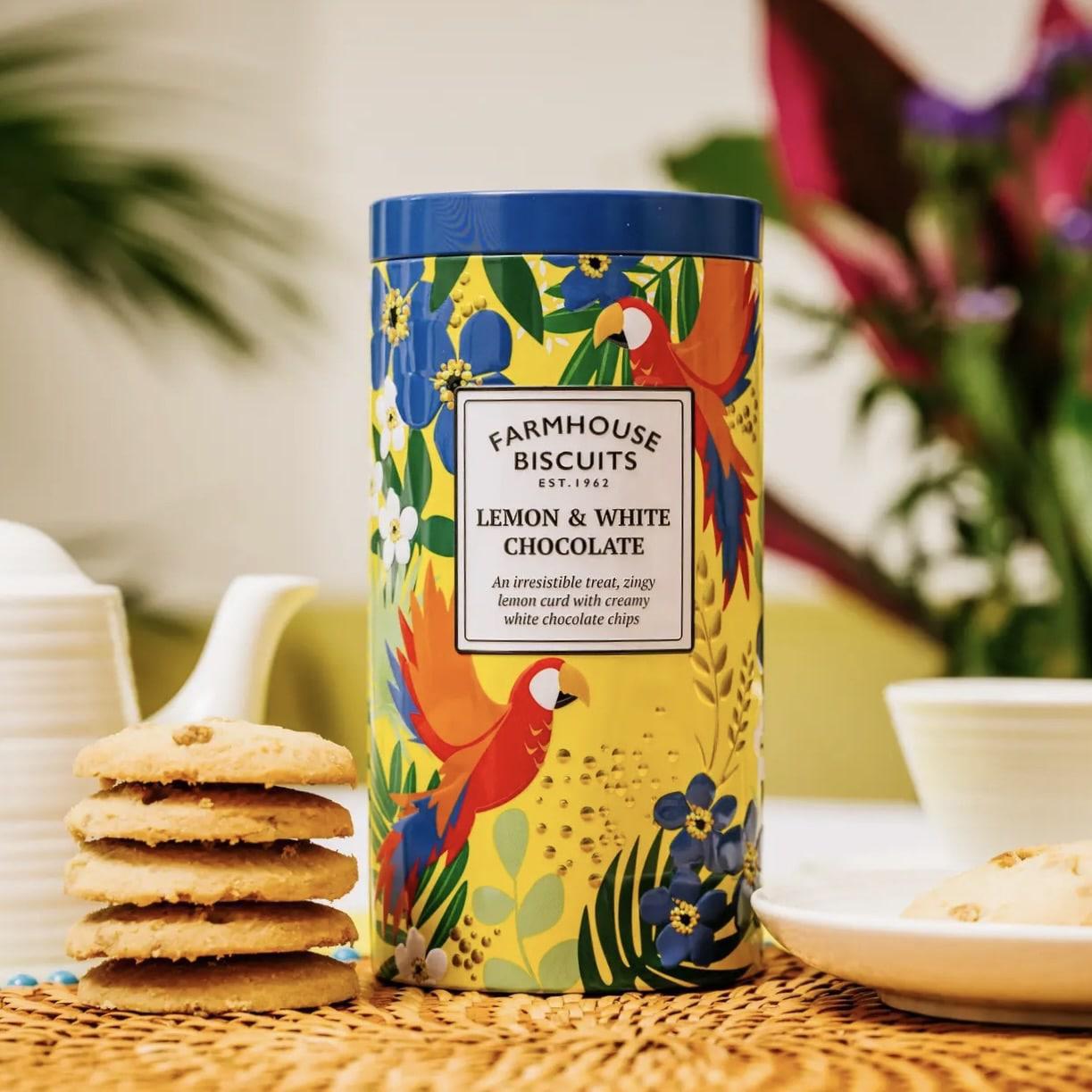 Tropical Lemon & White Chocolate Biscuit Tin